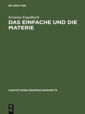 cover image of Das Einfache und die Materie